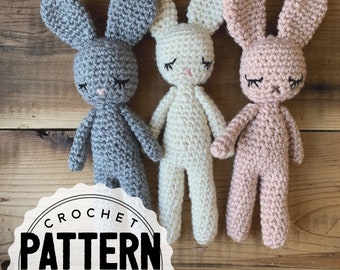 MINI BUNNY CROCHET Pattern, Crochet Bunny, Mini Bunny Pattern, Infant Photoshoot Prop, Bunny Amigurumi Pattern, Woodland Friends