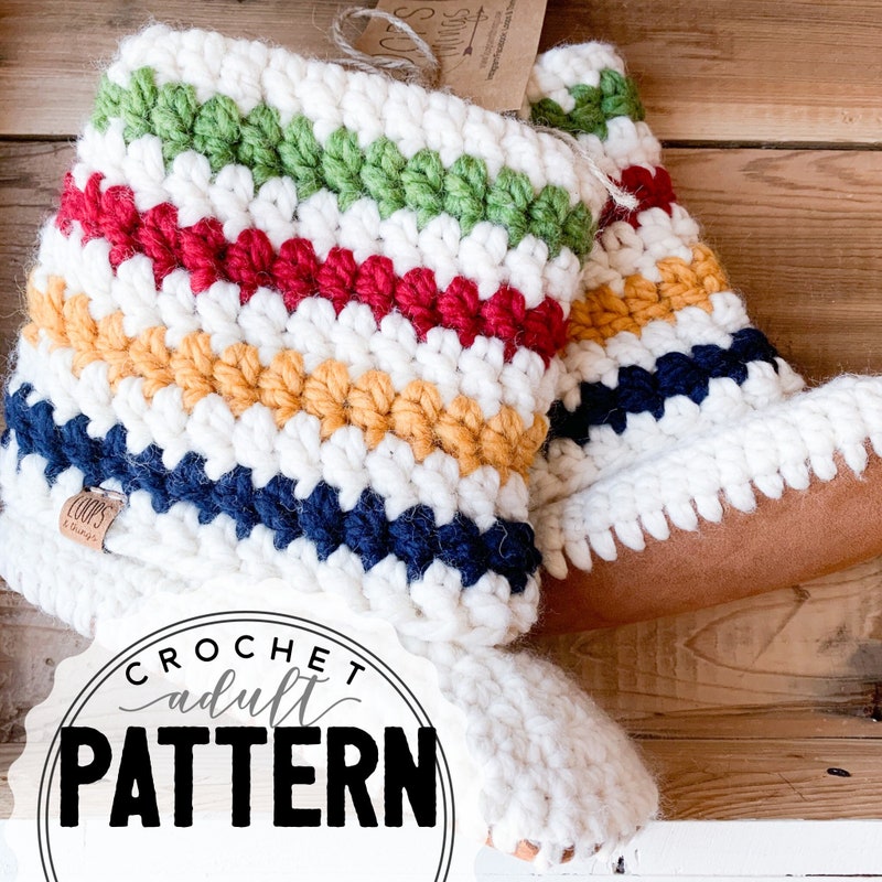 crochet boots pattern for adults