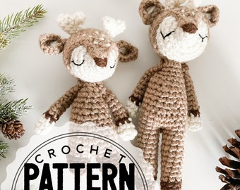 MINI REINDEER Crochet Pattern, Woodland Animal, Mini Animal Crochet, Infant Toy, Baby Photoshoot Prop
