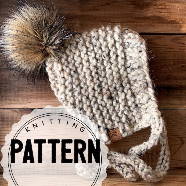KNIT Garter BONNET PATTERN, Baby Bonnet Pattern, Toddler Knit Bonnet Pattern, Child Knit Bonnet Pattern