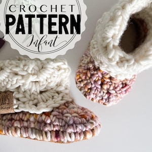 Baby ARABELLA BOOTIE PATTERN, Crochet Baby Bootie Pattern, Infant Slippers