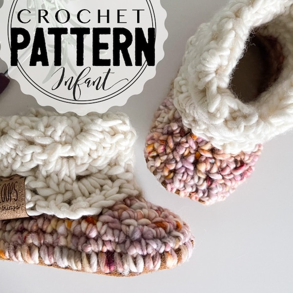 Baby ARABELLA BOOTIE PATTERN, Crochet Baby Bootie Pattern, Infant Slippers