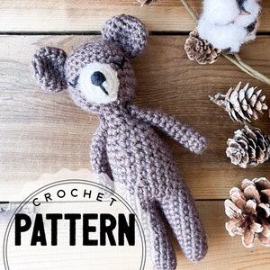 Bear Crochet Pattern: Mini Woodland Animal Toy (PDF Download)