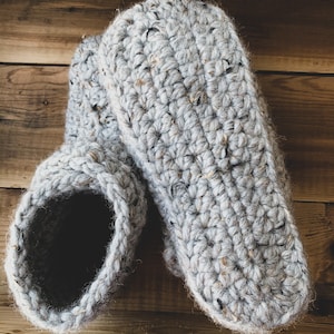 Modèle de chaussons au crochet classique pour adultes, chaussons au crochet pour adultes, modèle de chaussons au crochet, chaussons image 3