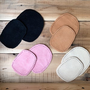Semelles de chaussons en daim : cuir prédécoupé pour chaussons au crochet pour adultes