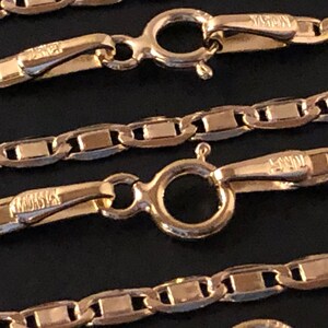 14 K Yellow Gold 1.8mm Valentino Chain Necklace 18", 20", 22", 24" Best-Selling Perfect Gift image 2