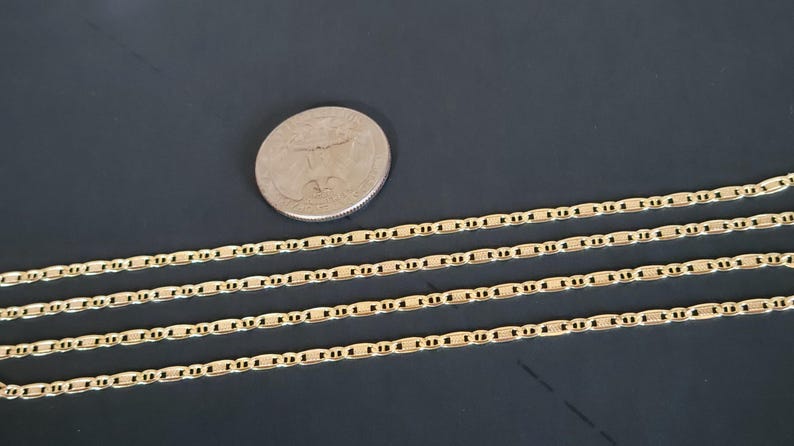 14 K Yellow Gold 1.8mm Valentino Chain Necklace 18", 20", 22", 24" Best-Selling Perfect Gift image 5