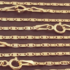 14 K Solid Yellow Gold 1.8 mm Valentino Chain Necklace 22&quot; Best-Selling Perfect Gift