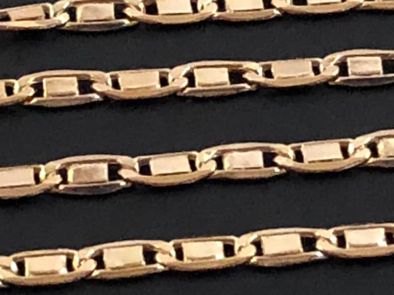 14 K Yellow Gold 1.8mm Valentino Chain Necklace 18", 20", 22", 24" Best-Selling Perfect Gift image 1