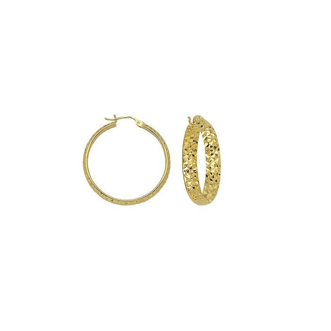 Solid Jewel Hoop in Stark White