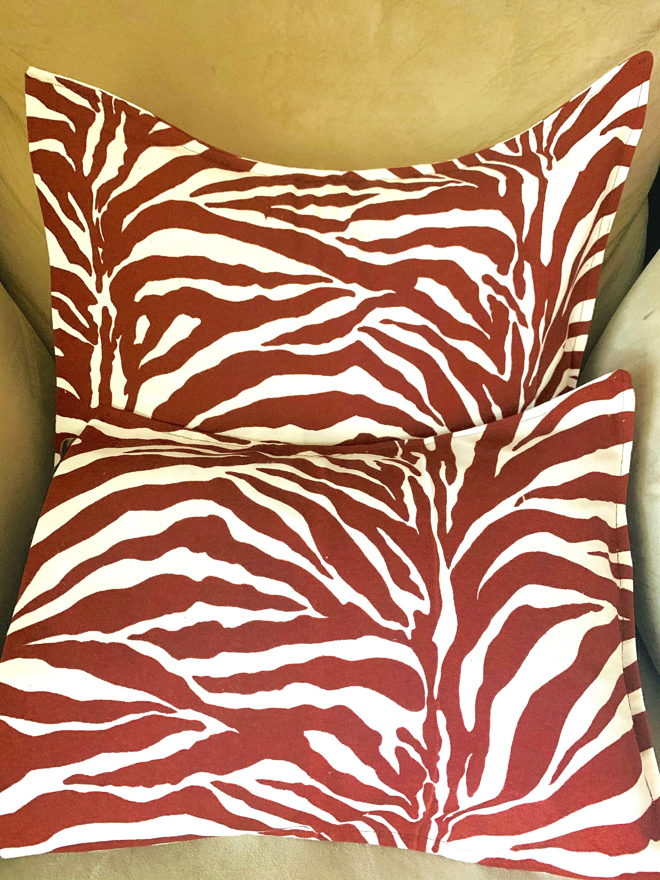 Brown Zebra Pillow Cover Handmade Unique Animal print Etsy