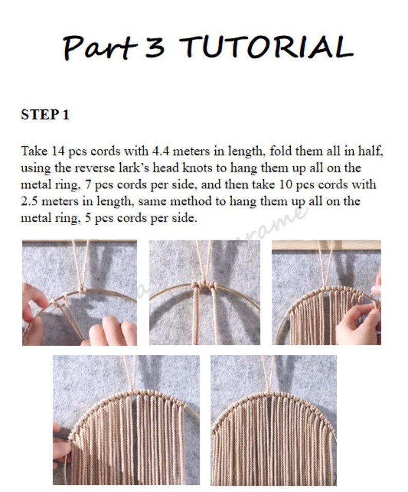 Macrame Elephant Pattern DIY Macrame Kit for Exclusive Elephant Head (english Version Video ...