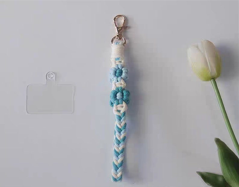 BEGINNER LEVEL / Macrame Tutorial / Learn Macrame / Macrame Phone Strap / Macrame Keychain / Diy Macrame kit / PDF Pattern/English Version image 5