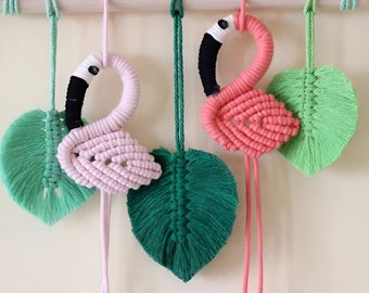 LIVELLO PRINCIPIANTE / Tutorial animali in macramè / Impara il macramè / Modello fenicottero in macramè / Modello fai da te in macramè / Modello PDF/Versione inglese