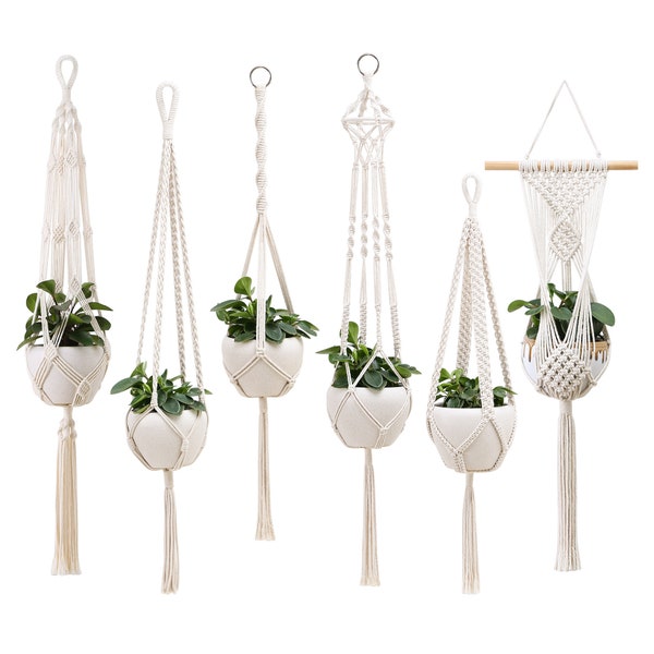 Cintres de plantes en macramé avec gland pour plantes d’intérieur Suspensions jardinières d’intérieur, accrochage mural en macramé, cintre de plantes, cadeau d’amoureux des plantes