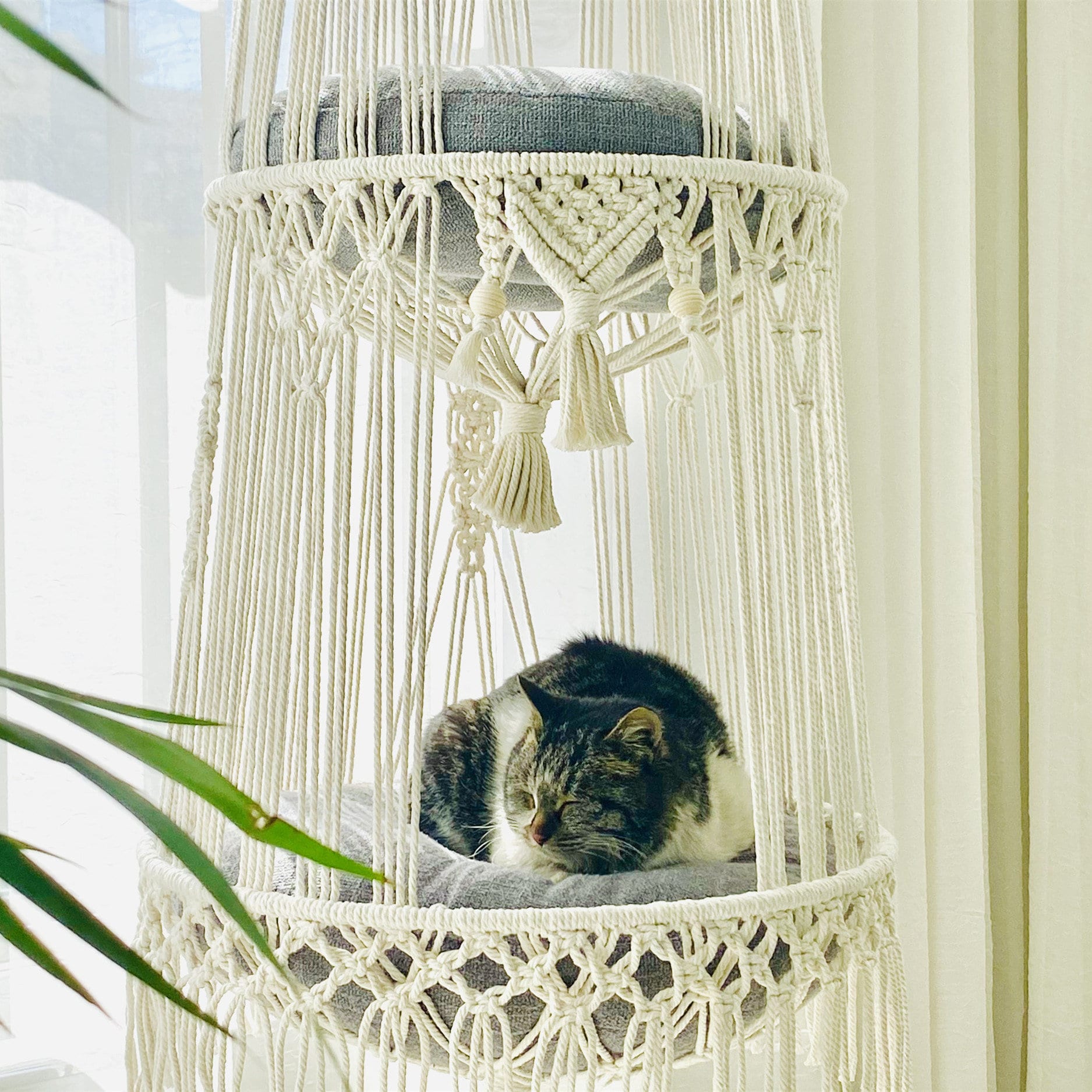 Macrame cat hammock patterns sale