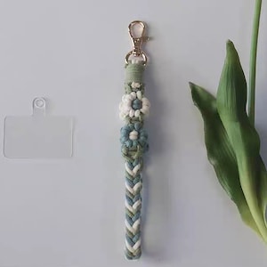 BEGINNER LEVEL / Macrame Tutorial / Learn Macrame / Macrame Phone Strap / Macrame Keychain / Diy Macrame kit / PDF Pattern/English Version image 8