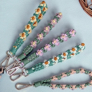 MACRAME PATTERN, Macrame Keychain, Boho Keychain, Macrame Car Hanger, Handmade Keychain