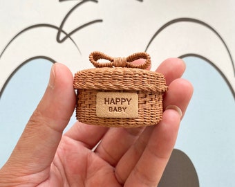 Adorable Handcrafted Rattan Miniature Storage Baskets for Tiny Bottles and Foods - Perfect for Dollhouse Room Decor - Baskets for Dollhouse