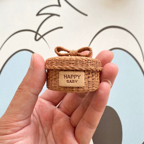 Adorable Handcrafted Rattan Miniature Storage Baskets for Tiny Bottles and Foods - Perfect for Dollhouse Room Decor - Baskets for Dollhouse