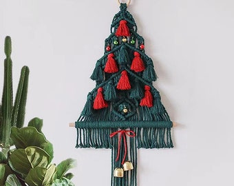 LIVELLO PRINCIPIANTE / Tutorial Macrame / Impara Macrame / Albero di Natale Macramè / Regalo di Natale / Kit Macrame fai da te / Modello PDF/Versione inglese