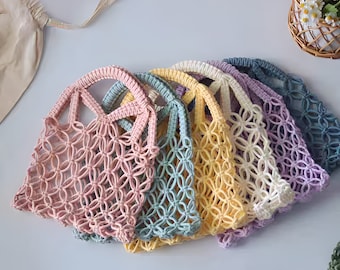 BEGINNER LEVEL Macrame Summer Bag Patterns in English, Macrame PDF Patterns, Macrame Bag Tutorial, Gift for Girl