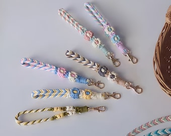 BEGINNERIVEAU / Macrame-tutorial / Macrame leren / Macrame-telefoonriem / Macrame-sleutelhanger / Diy Macrame-kit / PDF-patroon/Engelse versie