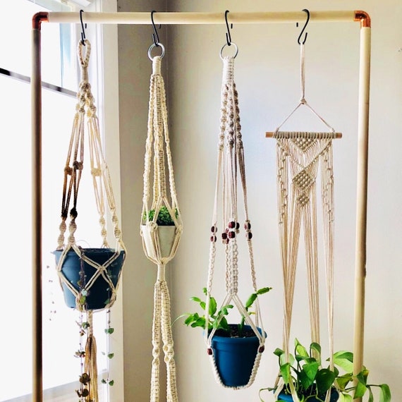  DIY Macrame Kit for Adults Beginners Craft for Making 3 Macrame  Plant Hangers Macrame Wall Decor Macrame Supplies Wooden Beads Wooden Rings  Metal Rings Macrame Kits for Starter : Arts, Crafts