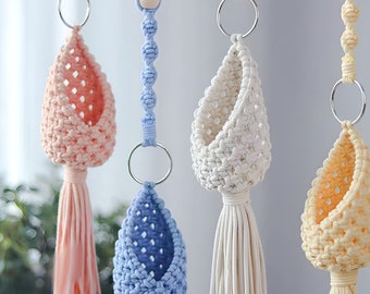 BEGINNER LEVEL / Macrame Tutorial / Macrame Pattern / Macrame Plant Hanger / Hanging Air Plant / PDF Pattern / Gift for Mom / Gift for Her