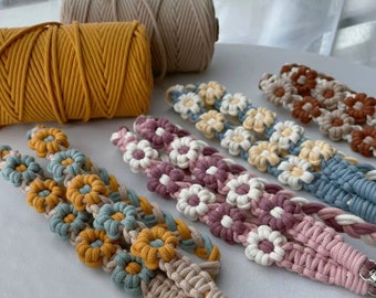 BEGINNER LEVEL / Macrame Tutorial / Learn Macrame / Macrame Bag Strap / Macrame Bag Hanger / Macrame Strap / PDF Pattern/English Version