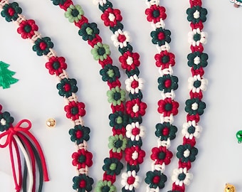 Beginner Level - PDF Patterns Macrame Flower Bag Strap with Lobster Clasps in English - PDF Bag Strap Pattern - Macrame PDF Patterns
