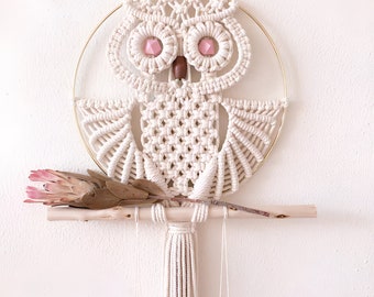 Beginnersniveau / pdf-macrmae-patronen voor uilen aan de muur / pdf-zelfstudie voor macramé uil hangen, macramé pdf-instructie