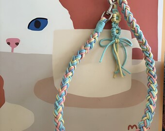 Personalisierte Makramee-Hundeleine, bunte Seil-Hundeleine mit Drehverschluss, Makramee-Leine für Hund, Hundeliebhaber Geschenk
