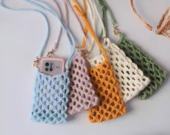 Makramee PDF Muster, Makramee PDF Anleitung, Modernes Makramee Muster, Macrame Handytasche, Makramee PDF Anleitung, Geschenk für Mädchen, Geschenk für Mama