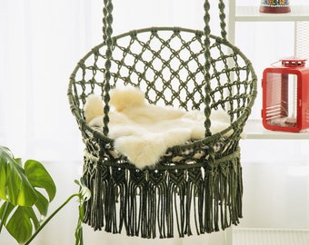 Elegant Macrame Cat Hammock - Macrame Cat Bed - Hanging Cat Bed - Cat Hammock - Cat Lover Gift - Cat Birthday Gift - Cat Lady Gift