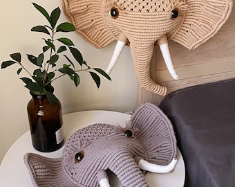 Tutoriel PDF en macramé pour niveau débutant en anglais, motif animalier en macramé, motif moderne de suspension murale en macramé, motif macramé bricolage étape par étape