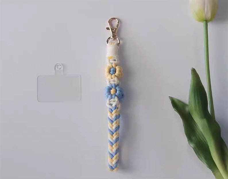 BEGINNER LEVEL / Macrame Tutorial / Learn Macrame / Macrame Phone Strap / Macrame Keychain / Diy Macrame kit / PDF Pattern/English Version image 6