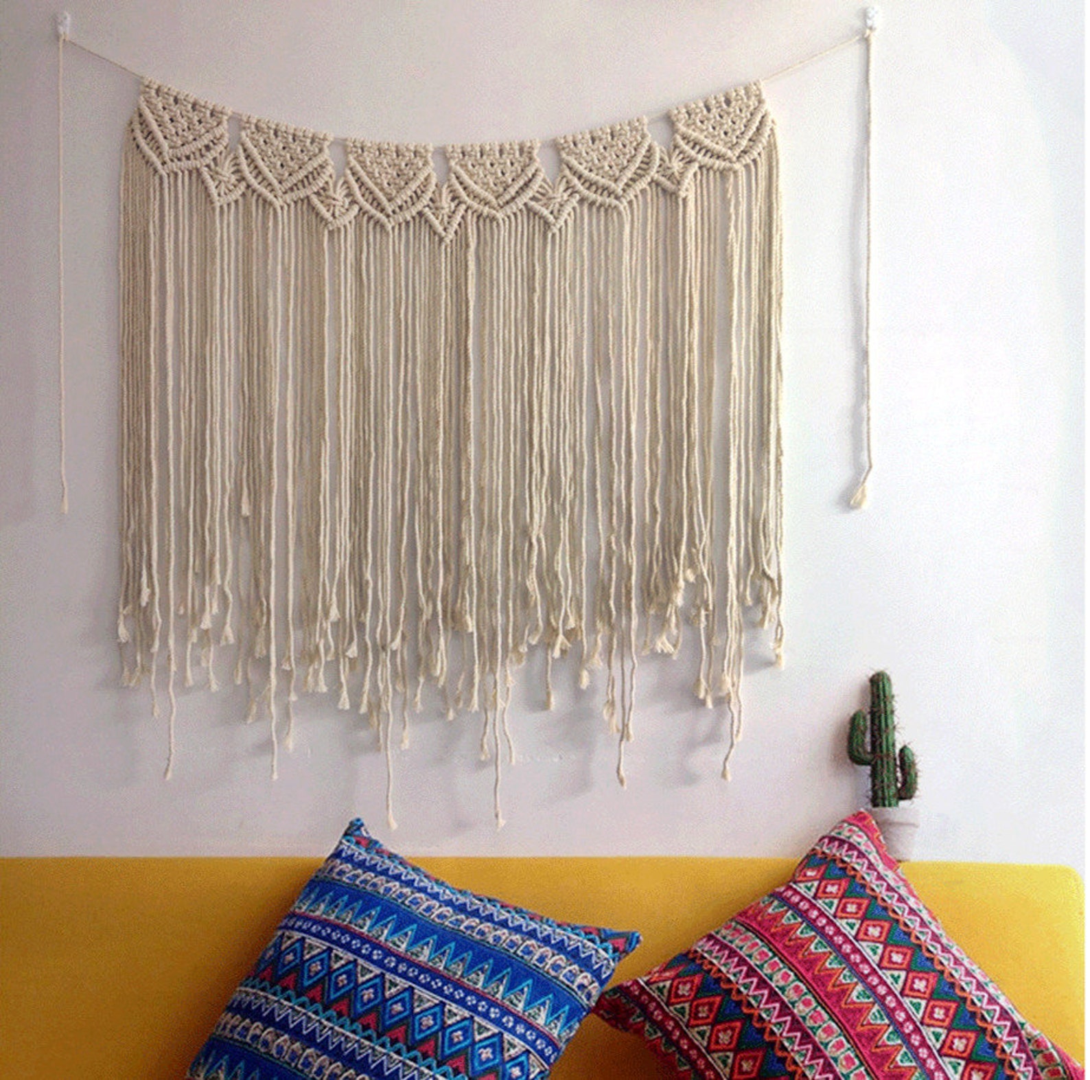 Large Macrame Wall Hanging Boho Wedding Hanger Wedding Etsy