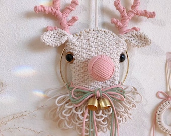 Macrame Animal PDF Pattern, Macrame PDF Tutorial in English, Macrame Christmas Wall Hanging Pattern, Gift for Girl, Christmas Gift