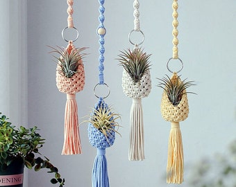 DIY Macrame Air Plant Hanger Pattern | Macrame Tutorial for Beginner Level | Macrame Learning | How to Macrame | Personalized Gifts