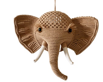 DIY Macrame Elephant Pattern (English Version Video), Macrame Elephant Kit, Macrame Elephant Tutorial, DIY Macrame Animal