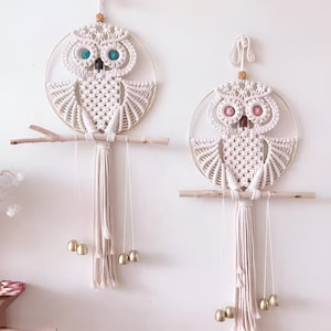 Beginner Level / PDF Macrmae Patterns for Owl Wall Hanging / Pdf Tutorial for How to Macrame Owl Hanging, Macrame PDF Instruction