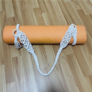 Custom Color Macrame Yoga Mat Strap, Macrame Yoga Mat Holder, Modern Macrame, Gift for Yoga Lovers image 5