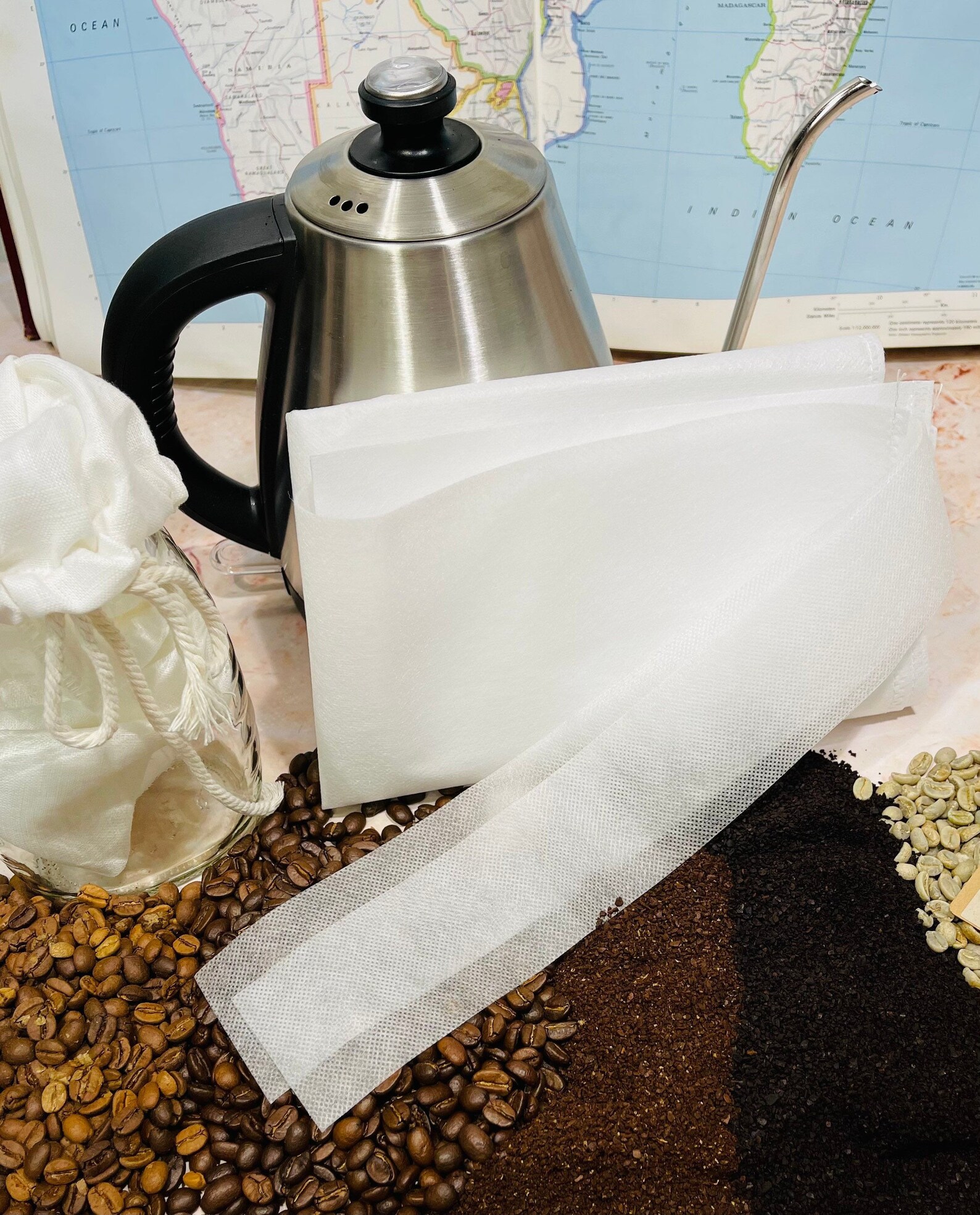 100 Organic Hemp or Disposable Cold Brew Coffee Filter Bags Choose