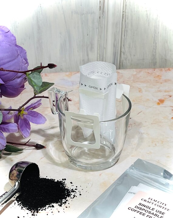 Single Cup Single Use Coffee Filters Disposable for on the Go Etsy