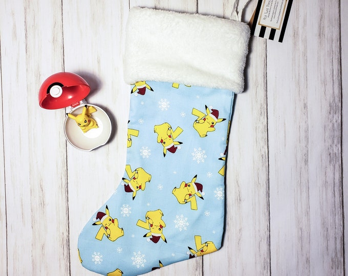 Santa Hat Pikachu Christmas Stocking