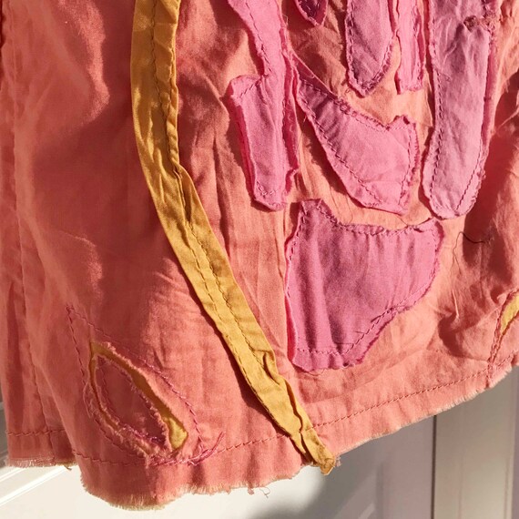 Vintage Floral Patchwork Jacket: Pink Orange Boho… - image 7