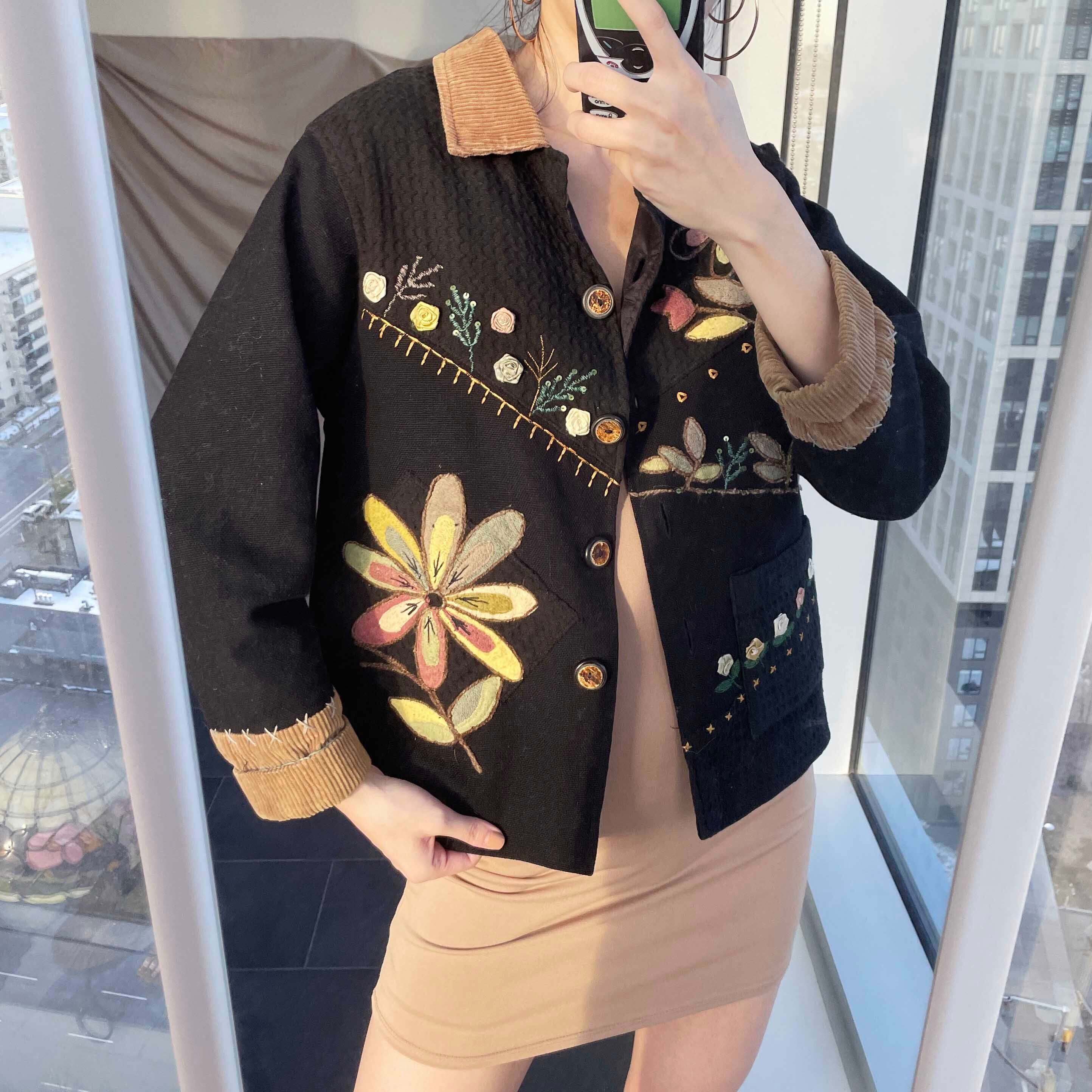 Black embroidered cardigan new arrivals