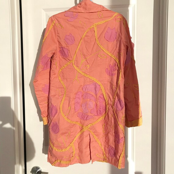 Vintage Floral Patchwork Jacket: Pink Orange Boho… - image 8