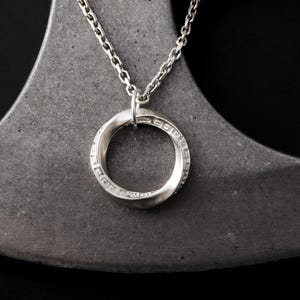 Symbol of Infinity Ring Pendant Silver